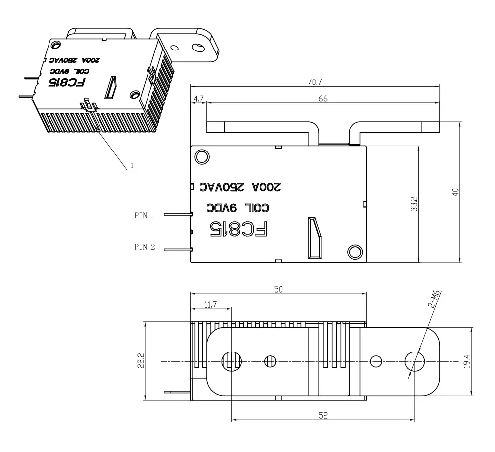 Car Battery Control 200A Latching Relay